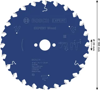 Bosch Accessories 2608902141 2608902141 Kreissägeblatt 160 x 20.0 x 1.2 mm Zähneanzahl: 24 1 St. fra Bosch Professional – produktbillede 2 af 2