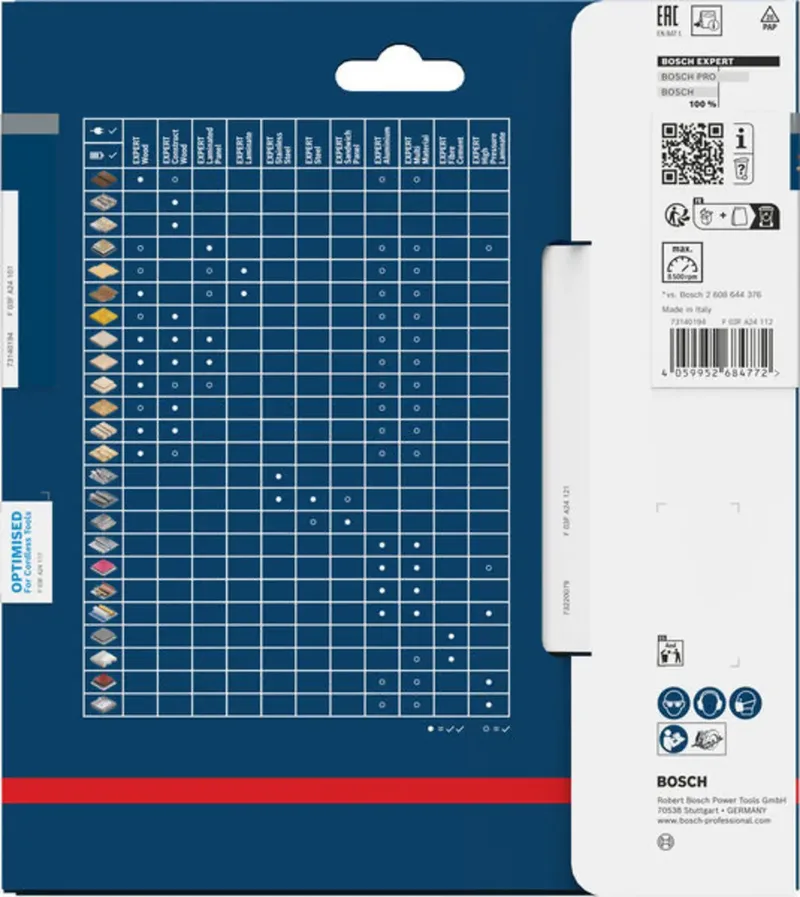 Bosch Accessories 2608902149 2608902149 Kreissägeblatt 165 x 20.0 x 1 mm Zähneanzahl: 24 1 St. von Bosch Professional – Produktbild