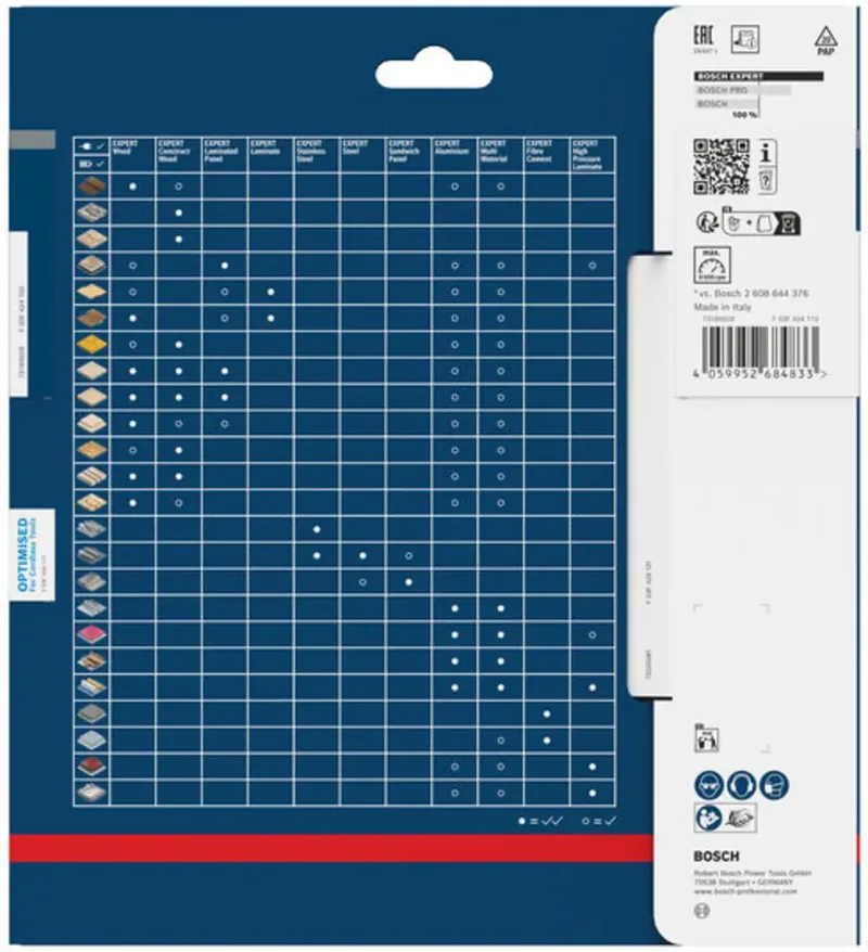 Bosch Accessories 2608902155 2608902155 Kreissägeblatt 190 x 30.0 x 1 mm Zähneanzahl: 18 1 St. by Bosch Professional – product image