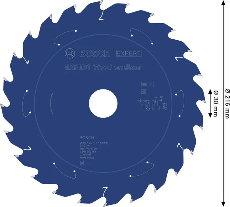 Bosch Accessories 2608902163 2608902163 Kreissägeblatt 216 x 30.0 x 1.4 mm Zähneanzahl: 24 1 St. by Bosch Professional – product image 2 of 2
