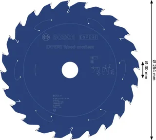 Bosch Accessories 2608902175 2608902175 Kreissägeblatt 254 x 30.0 x 1.6 mm Zähneanzahl: 24 1 St. von Bosch Professional – Produktbild 2 von 2