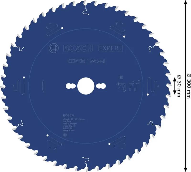Bosch Accessories 2608902181 2608902181 Kreissägeblatt 300 x 30.0 x 2.2 mm Zähneanzahl: 48 1 St. by Bosch Professional – product image 2 of 2