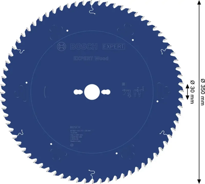 Bosch Accessories 2608902189 2608902189 Lame de scie circulaire 350 x 30.0 x 2.5 mm Nombre de dents: 72 1 pc(s) de Bosch Professional – image du produit 2 sur 2