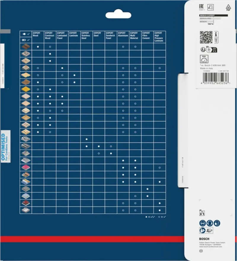 Bosch Accessories 2608902195 2608902195 Lame de scie circulaire 254 x 30.0 x 1.8 mm Nombre de dents: 78 1 pc(s) de Bosch Professional – image du produit 1 sur 2