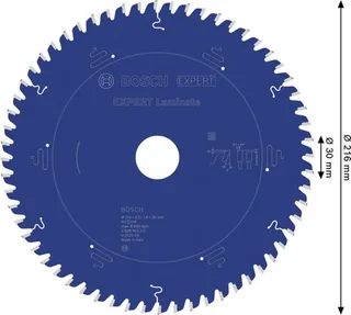 Bosch Accessories 2608902212 2608902212 Lame de scie circulaire 216 x 30.0 x 1.8 mm Nombre de dents: 60 1 pc(s) de Bosch Professional – image du produit 2 sur 2