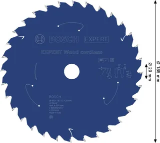 Bosch Accessories 2608902234 2608902234 Kreissägeblatt 185 x 20.0 x 1.2 mm Zähneanzahl: 32 1 St. fra Bosch Professional – produktbillede 2 af 2