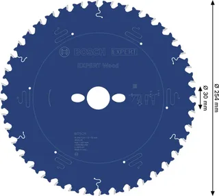 Bosch Accessories 2608902238 2608902238 Lame de scie circulaire 254 x 30.0 x 1.6 mm Nombre de dents: 40 1 pc(s) de Bosch Professional – image du produit 2 sur 2