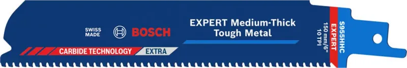 Bosch Accessories 2608902322 EXPERT Medium-Thick Tough Metal S955HHC lame de scie sabre, 10 pièces 10 pc(s) de Bosch Professional – image du produit