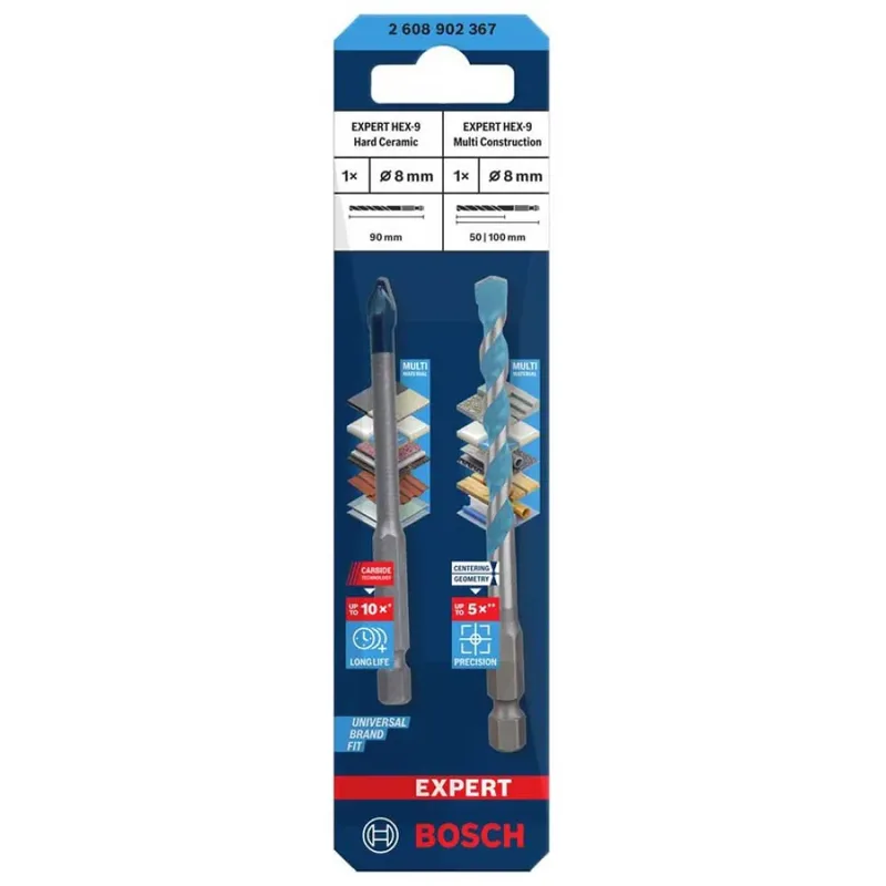 Bosch Accessories 2608902367 Foret pour carrelages 8 mm Longueur totale 90 mm 1 pc(s) de Bosch Professional – image du produit 2 sur 2
