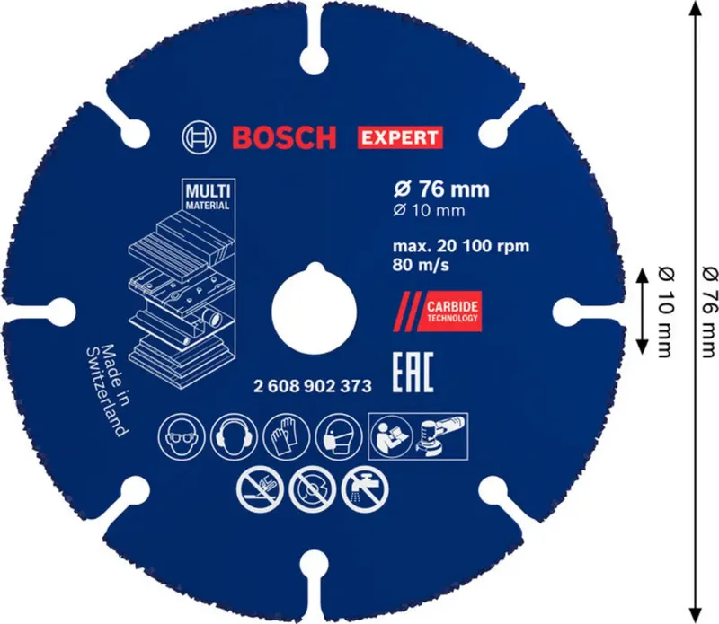 Bosch Disque De Coupe Multi-outils Expert Multi Material 76 X 10 Mm de Bosch Professional – image du produit 2 sur 2