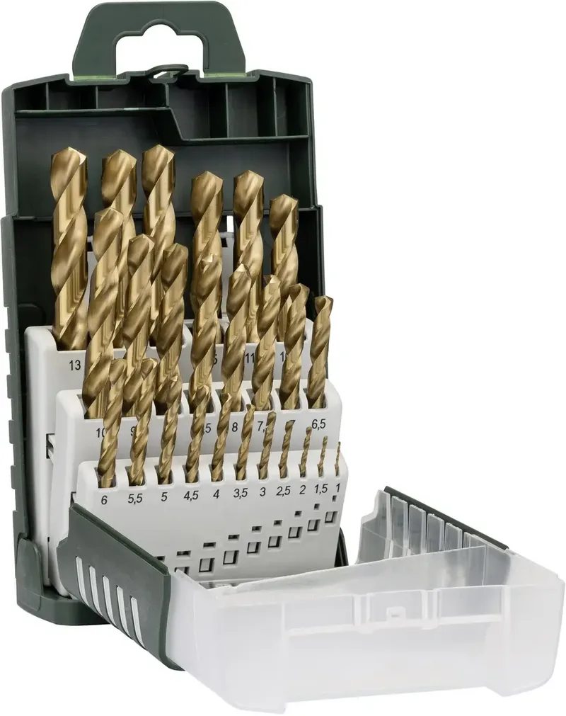Bosch Accessories 2609255136 HSS Metall-Spiralbohrer-Set 25teilig 1 mm, 1.5 mm, 2 mm, 2.5 mm, 3 mm, 3.5 mm, 4 mm, 4.5 mm, 5 mm, 5.5 mm, 6 mm, 6.5 mm, 7 mm, 7.5 by Bosch Professional – product image