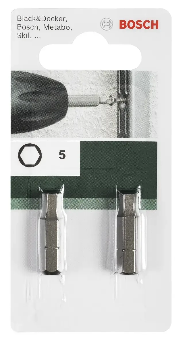 Bosch Accessories 2609255952 Sechskant-Bit Antrieb: 1/4 (6.3 mm) Abtrieb: Innen-Sechskant 6 mm 25 mm von Bosch Professional – Produktbild