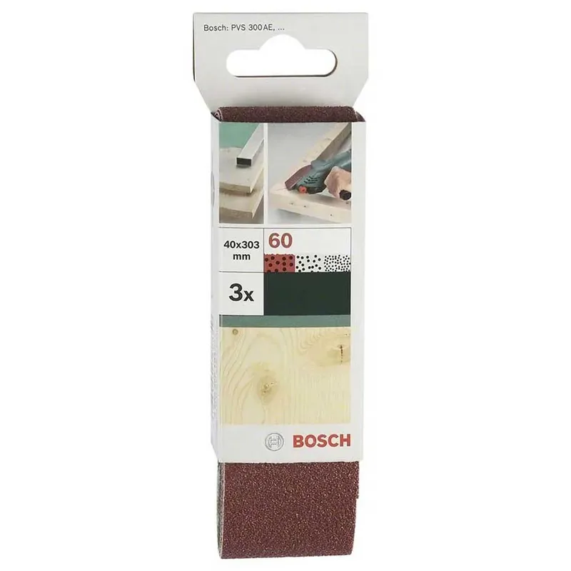 Bosch Accessories 2609256182 Schleifband Körnung (num) 60 (L x B) 303 mm x 40 mm 3 St. de Bosch Professional – image du produit 2 sur 2