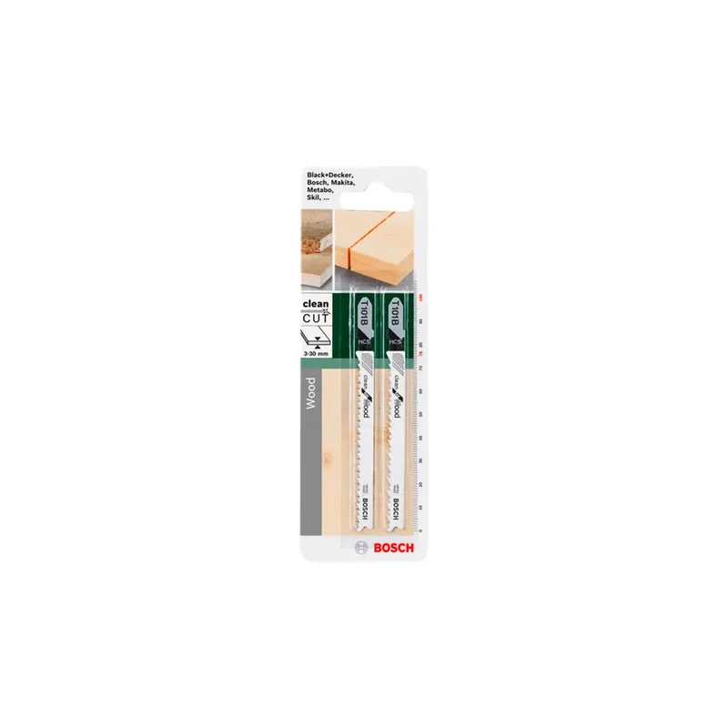 Bosch Accessories 2609256721 Stichsägeblatt HCS, T 101 B Clean for Wood 2 St. von Bosch Professional – Produktbild