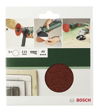 Papier abrasif pour plateau de ponçage non perforé Bosch Accessories 2609256B45 Grain 120 (Ø) 125 mm 5 pc(s) de Bosch Professional – image du produit 2 sur 2