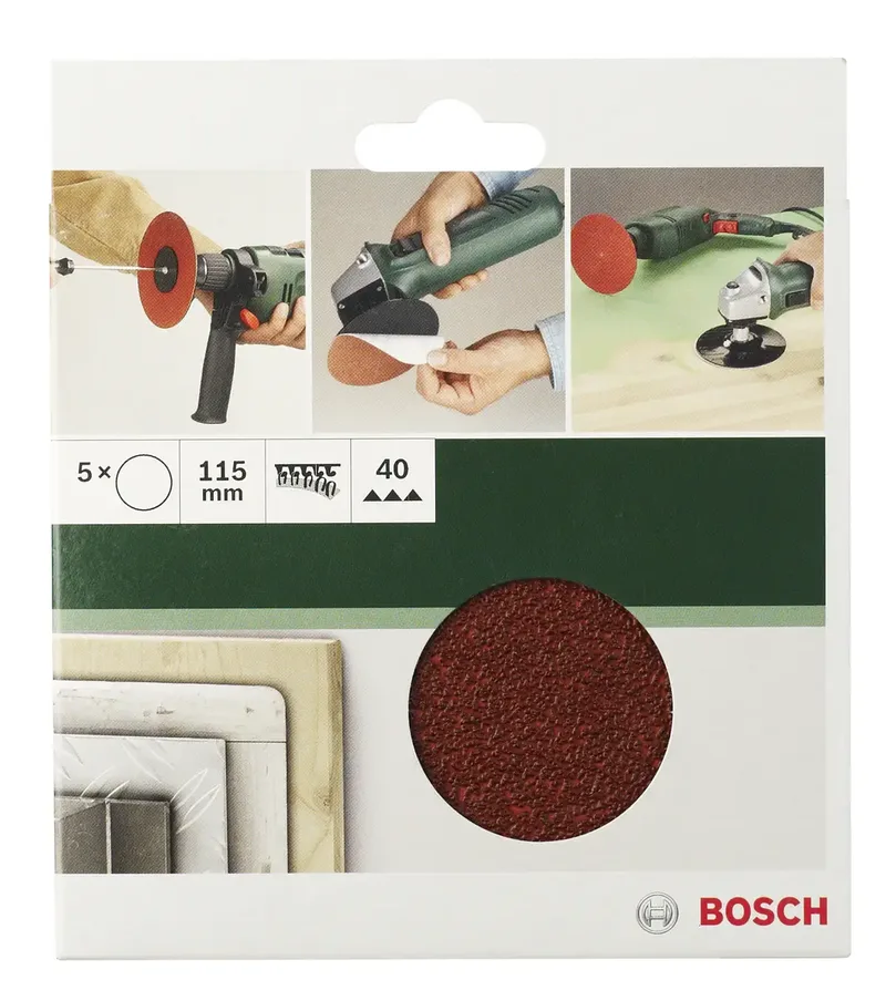 Bosch Accessories 2609256B47 Schleifpapier für Schleifteller ungelocht Körnung (num) 60, 120, 180 (Ø) 125 mm 1 Set von Bosch Professional – Produktbild 1 von 2