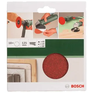 Bosch Accessories 2609256B47 Schleifpapier für Schleifteller ungelocht Körnung (num) 60, 120, 180 (Ø) 125 mm 1 Set von Bosch Professional – Produktbild 2 von 2