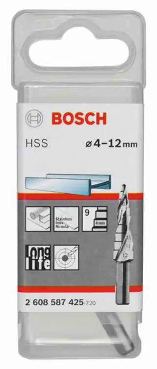 Bosch Accessories 323227 HSS Stufenbohrer Gesamtlänge 66.5 mm 3-Flächenschaft 9 St. by Bosch Professional – product image 2 of 2