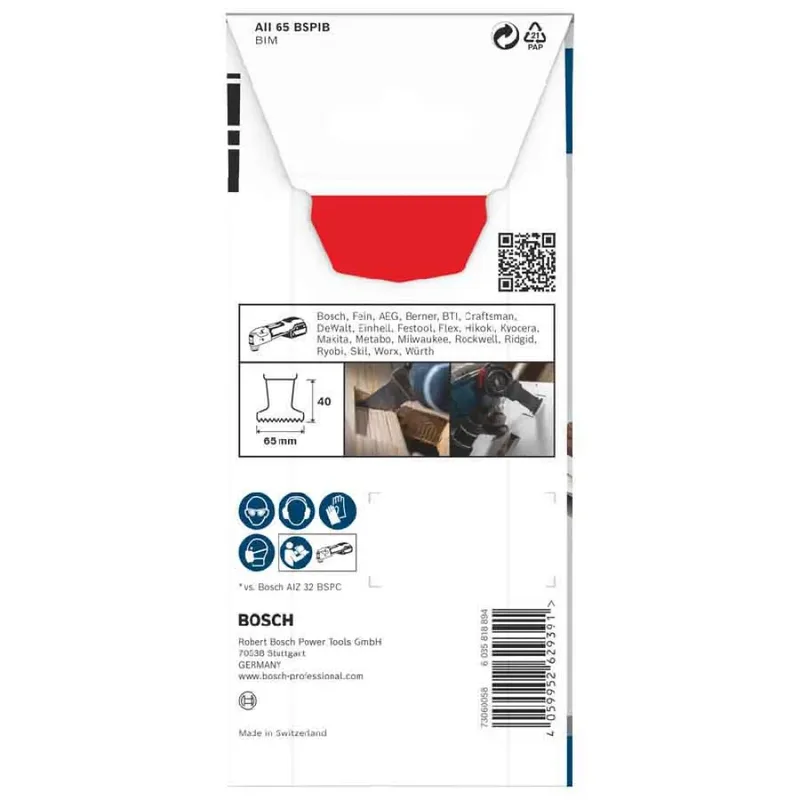 Bosch AII 65 BSPIB - Zaagblad - Precieze Diepe Snede - Hout - Starlock de Bosch Professional – image du produit 3 sur 4