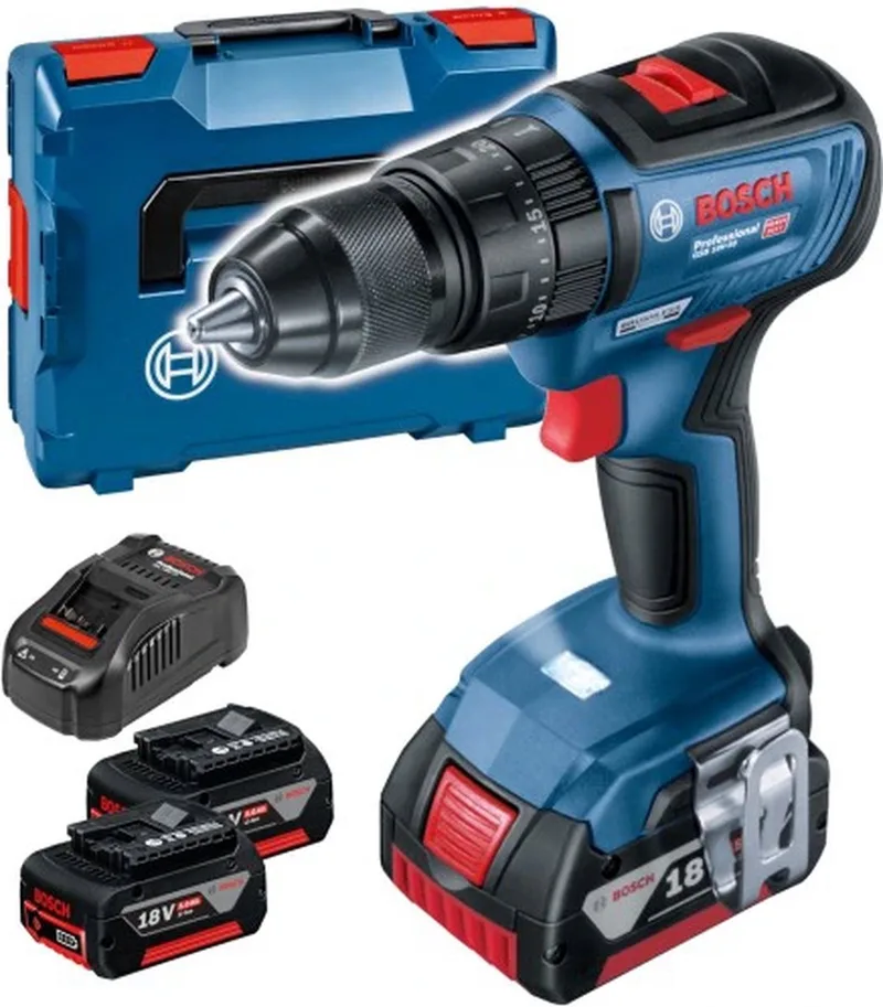 BOSCH Blauw - GSB 18V-50 - Klopboor-/Schroefmachine - Krachtig en draadloos von Bosch Professional – Produktbild