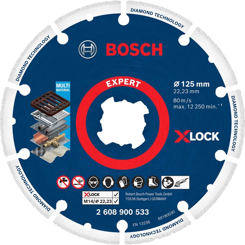 Bosch Diamantschijf X-LOCK Expert voor metaal 125x22,23mm - 2608900533 van Bosch Professional – productafbeelding