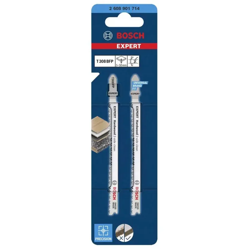Bosch EXPERT Hardhout 2-zijdig schoon T308BFP Decoupeerzaagblad, ... fra Bosch Professional – produktbillede 2 af 5