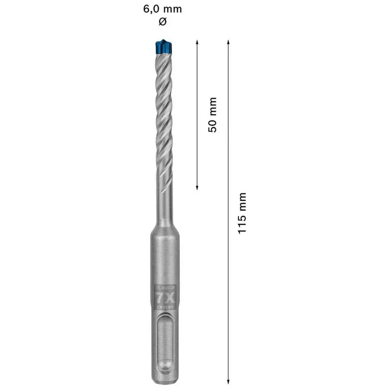 Bosch EXPERT SDS plus-7X hamerboor 6 x 50 x 115 mm by Bosch Professional – product image 2 of 6