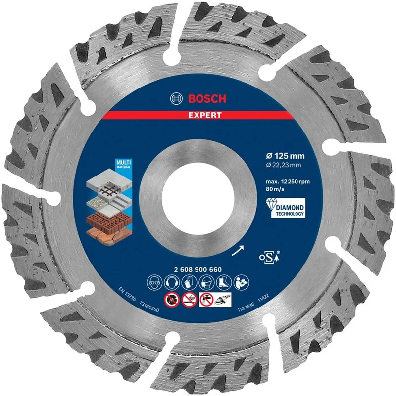 Bosch EXPERT Serie - Diamantzaagblad - 125 mm - MultiMateriaal - Langdurige Duurzaamheid by Bosch Professional – product image