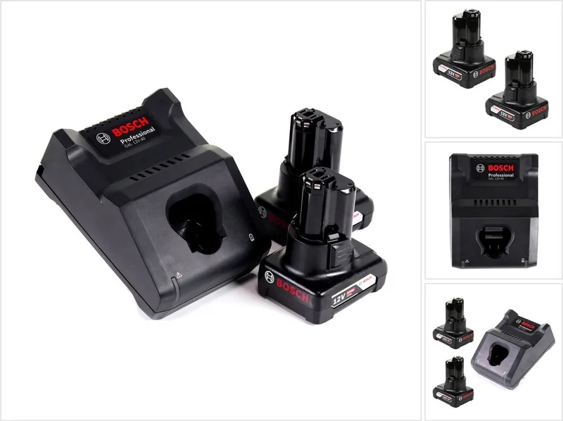 Bosch GAL 12V-40 Professionele snellader voor 12V accu's ( 1600A019R3 ) + 2x 6.0 Ah accu ( 1600A00X7H ) de Bosch Professional – image du produit