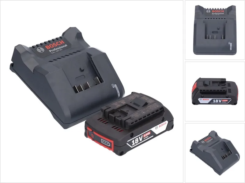 Bosch GAL 18V-20 acculader 10,8 - 18 V 2 A ( 2607226281 ) + 1x GBA 18 V 2,0 Ah accu ( 1600Z00036 ) de Bosch Professional – image du produit