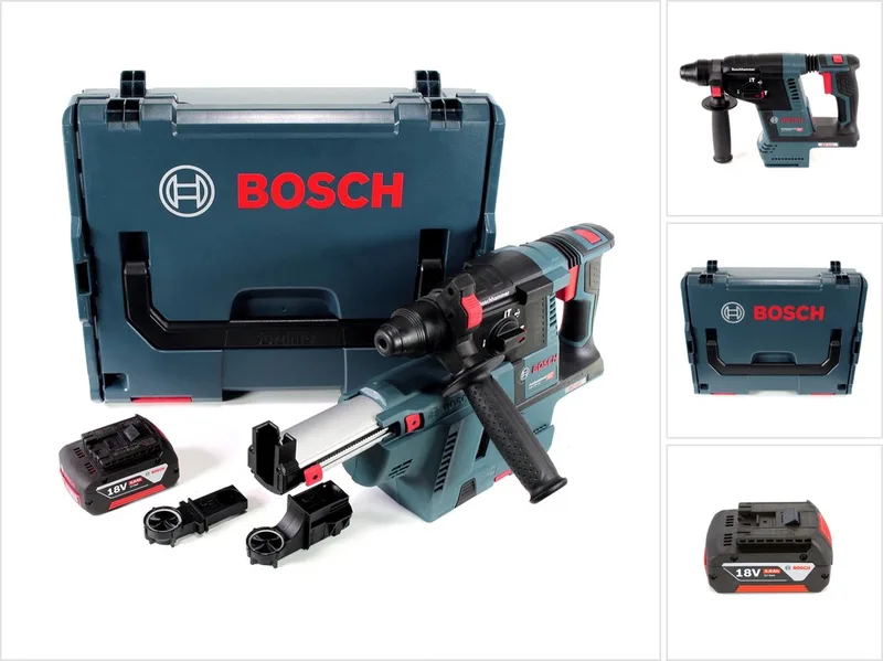 Bosch GBH 18 V-26 accuklopboormachine 18V SDS-Plus 2.6J + stofafzuiger + 1x accu 5Ah + L-Boxx - zonder oplader von Bosch Professional – Produktbild