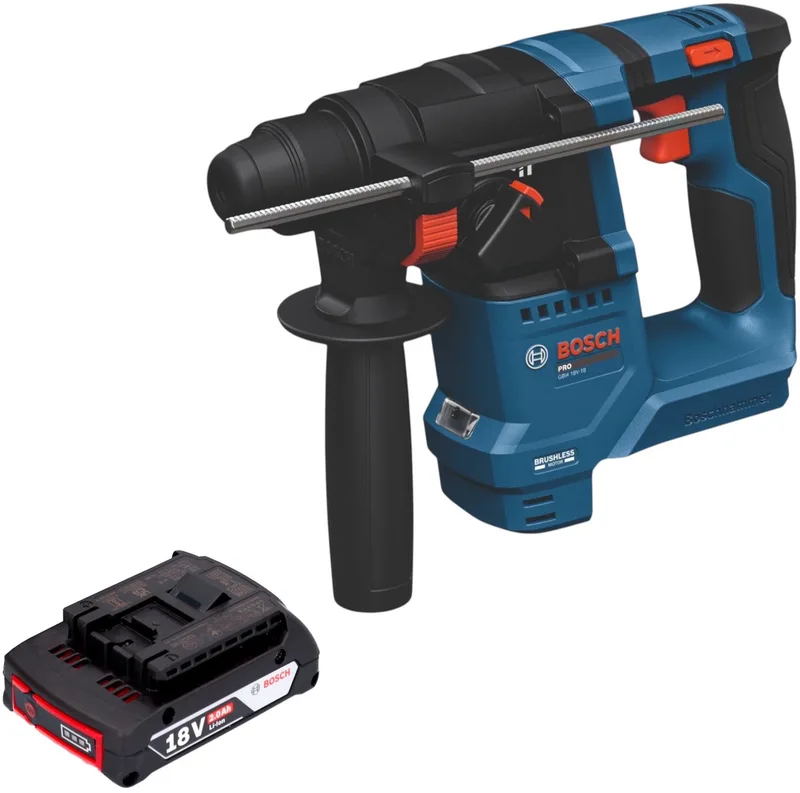 Bosch GBH 18V-18 Professional accu-boorhamer 18 V 1,5 J SDS plus Brushless + 1x accu 2,0 Ah - zonder oplader von Bosch Professional – Produktbild