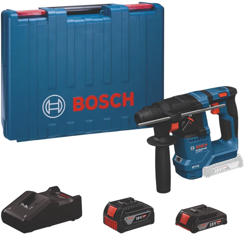 Bosch GBH 18V-18 Professional accu-boorhamer 18 V 1,5 J SDS plus Brushless ( 0611927004 ) + 2x accu 2,0 Ah / 4,0 Ah + oplader + koffer de Bosch Professional – image du produit