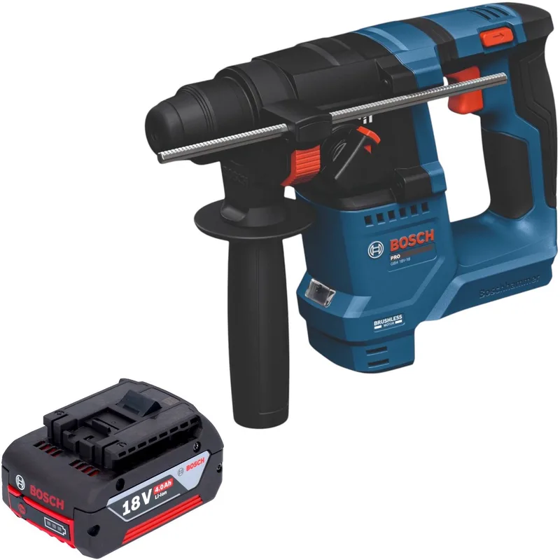 Bosch GBH 18V-18 Professional accu-boorhamer 18 V 1,5 J SDS plus Brushless + 1x accu 4,0 Ah - zonder oplader de Bosch Professional – image du produit