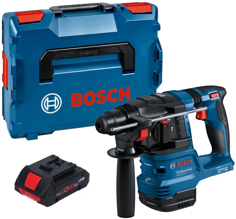 Bosch GBH 18V-22 Professional accu-boorhamer 18 V 1,9 J SDS Plus Brushless + 1x ProCORE accu 4,0 Ah + L-Boxx - zonder oplader fra Bosch Professional – produktbillede