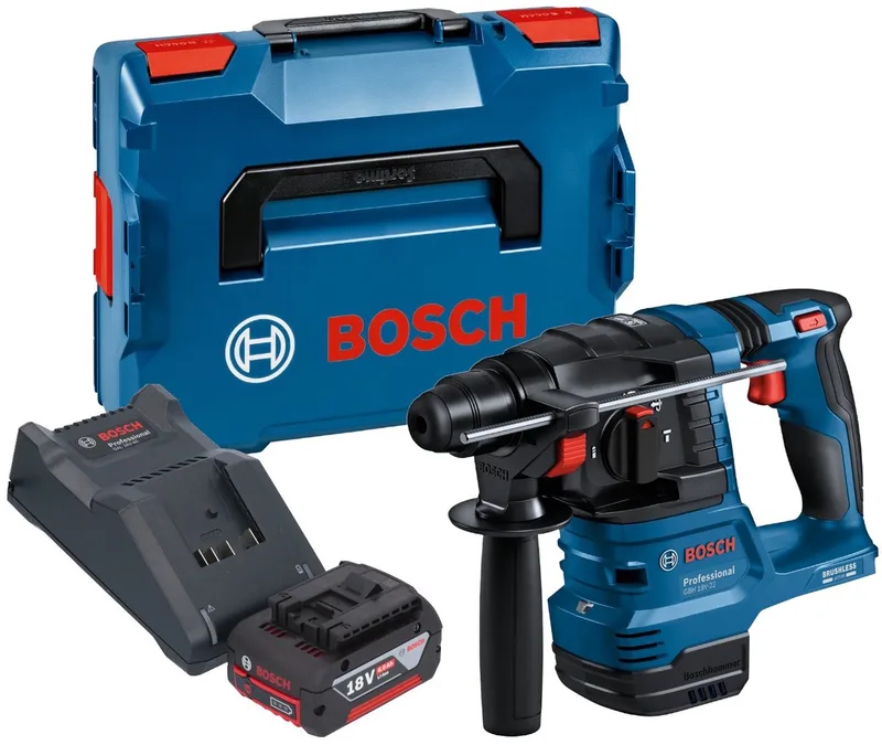 Bosch GBH 18V-22 Professional accuboormachine 18 V 1,9 J SDS Plus Brushless + 1x accu 4,0 Ah + oplader + L-Boxx de Bosch Professional – image du produit