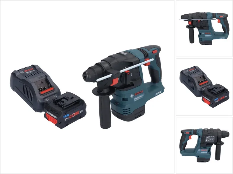 Bosch GBH 18V-22 Professionele accu boorhamer 18 V 1,9 J SDS Plus Brushless + 1x ProCORE oplaadbare accu 8,0 Ah + lader de Bosch Professional – image du produit