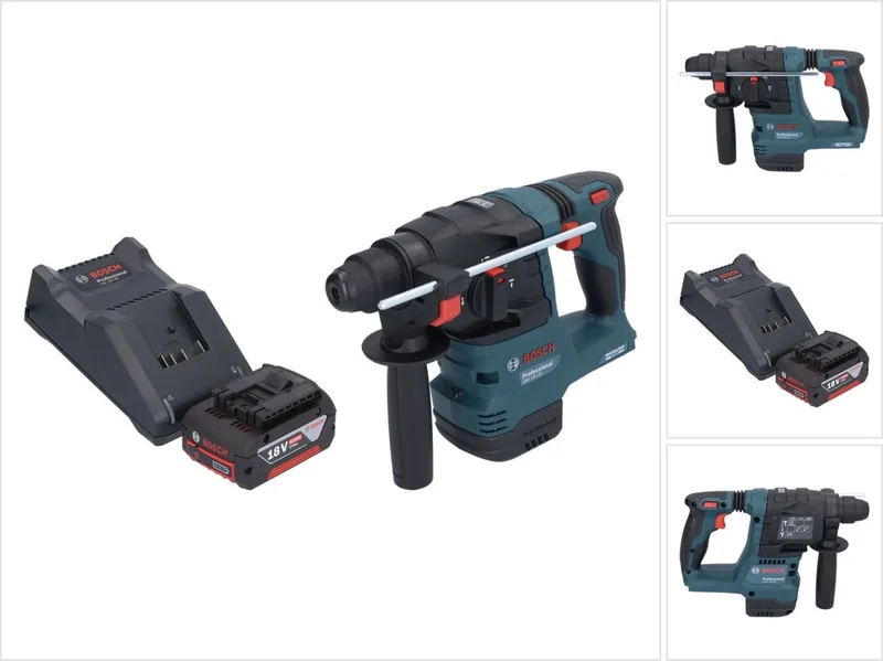 Bosch GBH 18V-22 Professionele accuklopboormachine 18 V 1,9 J SDS Plus Brushless + 1x oplaadbare accu 4,0 Ah + lader fra Bosch Professional – produktbillede