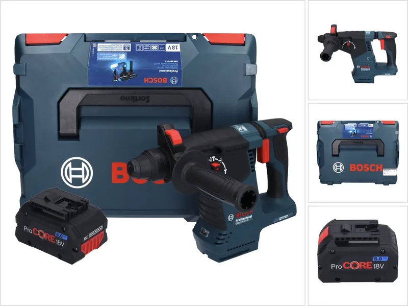 Bosch GBH 18V-24 C Professionele accu boorhamer 18 V 2,4 J Brushless SDS plus + 1x ProCORE oplaadbare accu 8,0 Ah + L-BOXX - zonder oplader von Bosch Professional – Produktbild