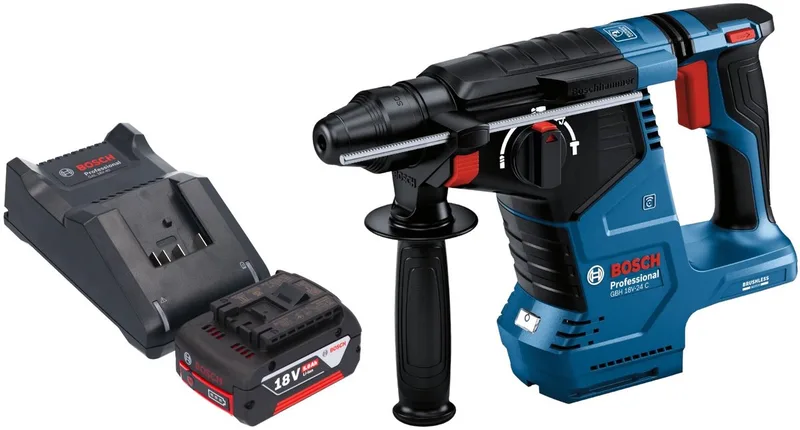 Bosch GBH 18V-24 C Professionele accu boorhamer 18 V 2,4 J Brushless SDS plus + 1x oplaadbare accu 5,0 Ah + lader de Bosch Professional – image du produit