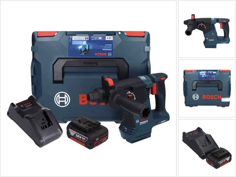 Bosch GBH 18V-24 C Professionele accu boorhamer 18 V 2,4 J Brushless SDS plus + 1x accu 5,0 Ah + lader + L-BOXX von Bosch Professional – Produktbild
