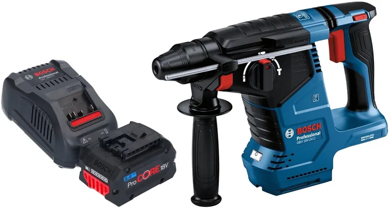 Bosch GBH 18V-24 C Professionele accu boorhamer 18 V 2,4 J Brushless SDS plus + 1x ProCORE oplaadbare accu 8,0 Ah + lader by Bosch Professional – product image