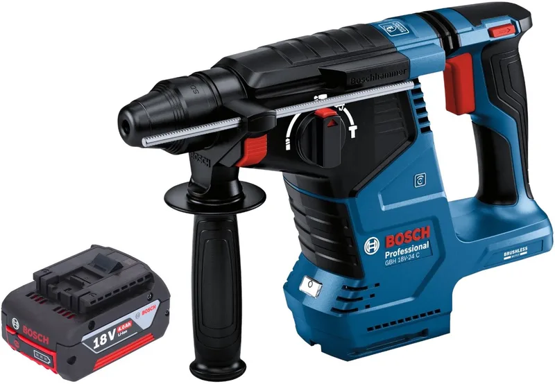 Bosch GBH 18V-24 C Professionele accu boorhamer 18 V 2,4 J Brushless SDS plus + 1x accu 4,0 Ah - zonder lader de Bosch Professional – image du produit