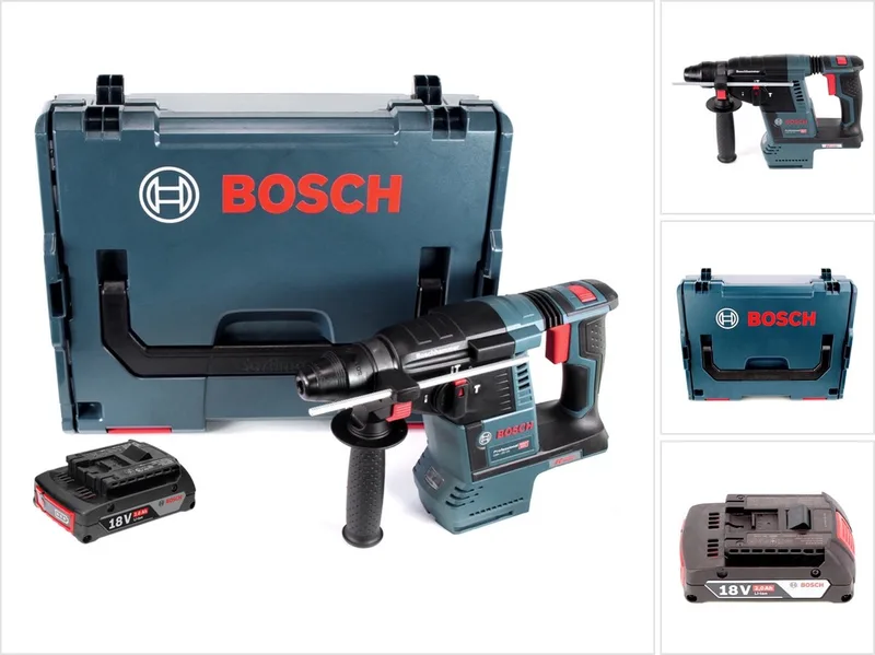 Bosch GBH 18V-26 accuklopboormachine 18V 2.6J borstelloos SDS plus + 1x oplaadbare accu 2.0Ah + L-Boxx - zonder oplader von Bosch Professional – Produktbild