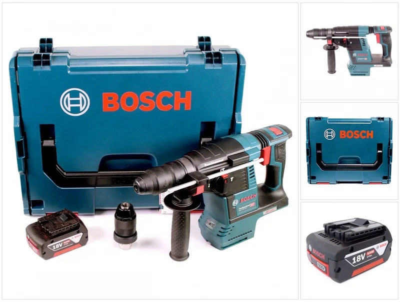 Bosch GBH 18V-26 F accu-boorhamer 18V 2,6J borstelloos SDS plus + 1x accu 5,0Ah + L-Boxx - zonder snellader van Bosch Professional – productafbeelding