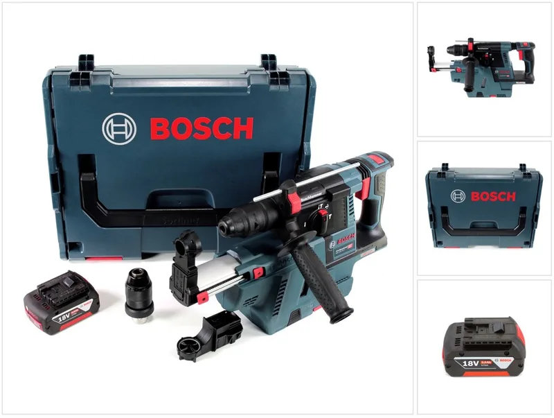 Bosch GBH 18V-26 F accu-boorhamer 18V 2,6J SDS-Plus in L-Boxx met GDE 18V-16 stofafzuiging + 1x 5Ah accu von Bosch Professional – Produktbild