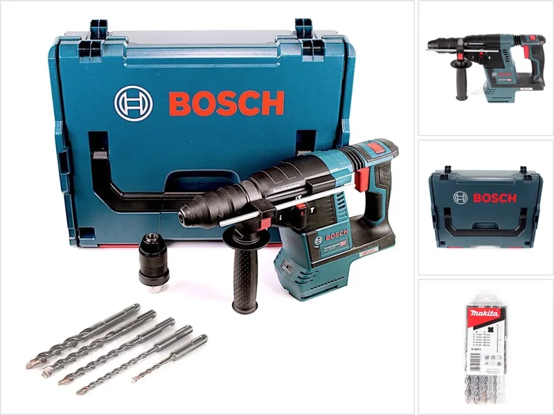 Bosch GBH 18V-26 F accu-boorhamer 18V 2,6J SDS-Plus in L-Boxx met 5 SDS-VPlus-boorhamers van Bosch Professional – productafbeelding