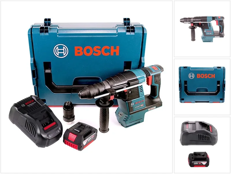 Bosch GBH 18V-26 F accuboormachine 18V 2,6J borstelloos SDS plus + 1x accu 5,0Ah + snellader + L-Boxx fra Bosch Professional – produktbillede