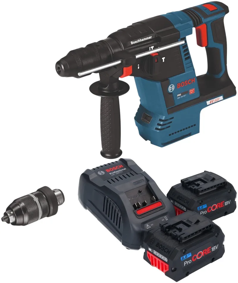 Bosch GBH 18V-26 F accuboormachine 18V 2,6J SDS-Plus Solo + snelwisselboorkop - zonder accu, zonder oplader ( 0611910000 ) von Bosch Professional – Produktbild