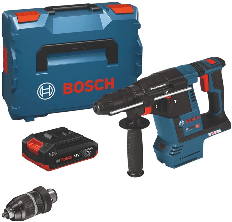Bosch GBH 18V-26 F Professional accu-boorhamer 18 V 2,6 J SDS Plus borstelloos + 1x accu 2,0 Ah + L-Boxx - zonder oplader de Bosch Professional – image du produit
